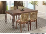 Conjunto Mesa de Jantar Viena Jamaica com 04 Cadeiras 1.40 x 0.90 Retangular